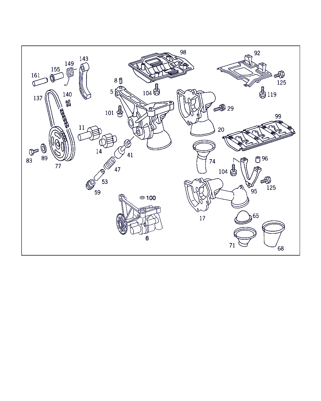 Mercedes-Benz A 003 997 41 94 - Catena, Azionamento pompa olio www.autoricambit.com