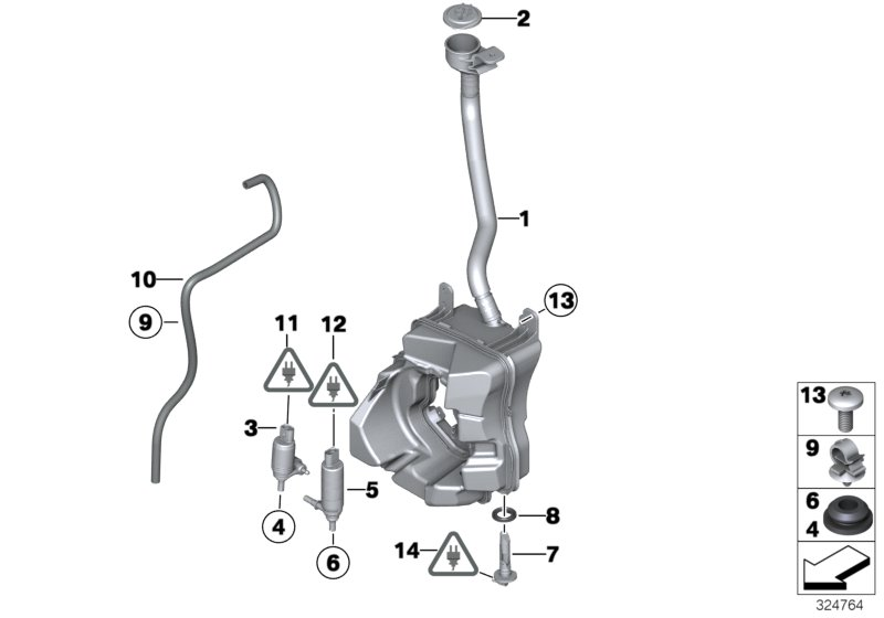 BMW 67 12 8 377 987 - Pompa acqua lavaggio, Pulizia cristalli www.autoricambit.com