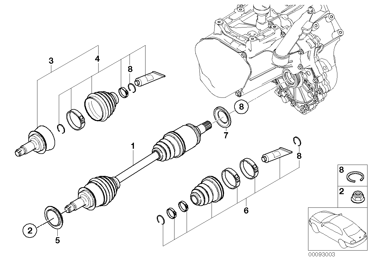 Mini 31607518237 - Kit giunti, Semiasse www.autoricambit.com