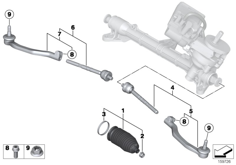 Mini 32 10 9 803 322 - Giunto assiale, Asta trasversale www.autoricambit.com