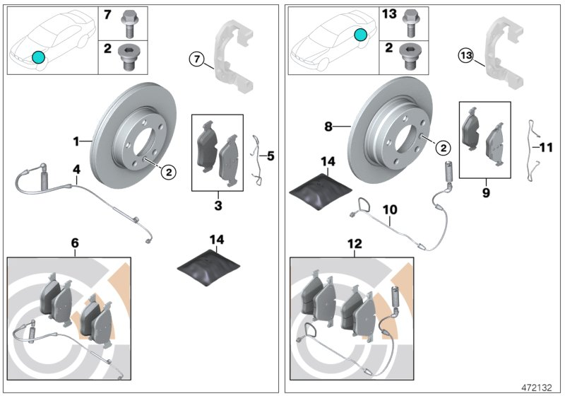 Mini 34 11 2 167 233 - Kit pastiglie freno, Freno a disco www.autoricambit.com