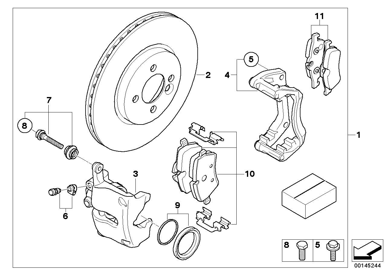 BMW 34216770252 - Kit pastiglie freno, Freno a disco www.autoricambit.com