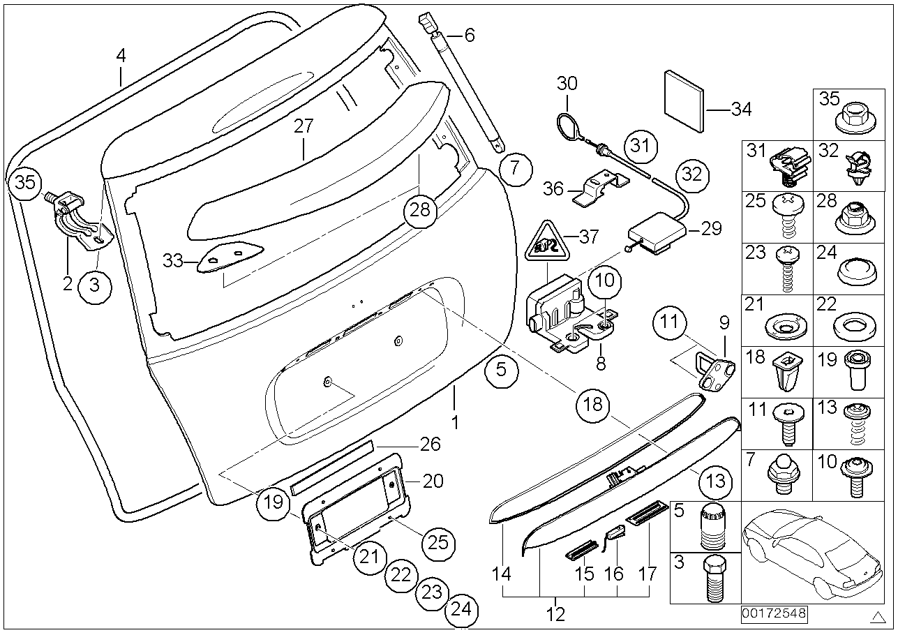 Mini 41626801258 - Ammortizatore pneumatico, Cofano bagagli /vano carico www.autoricambit.com