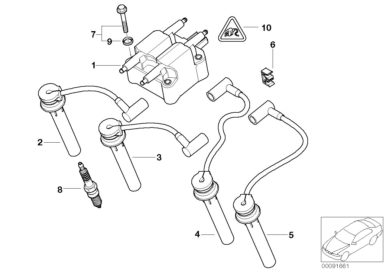 BMW 12127513032 - Kit cavi accensione www.autoricambit.com