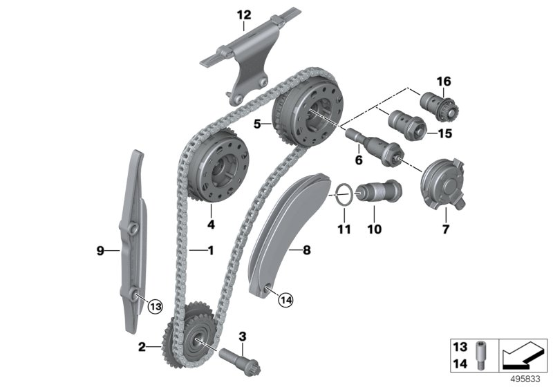 Mini 11 31 7 617 474 - Pattino, Catena distribuzione www.autoricambit.com