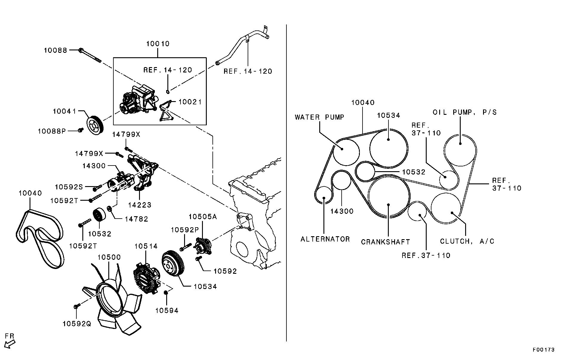 Mitsubishi 1340A193 - Cinghia Poly-V www.autoricambit.com