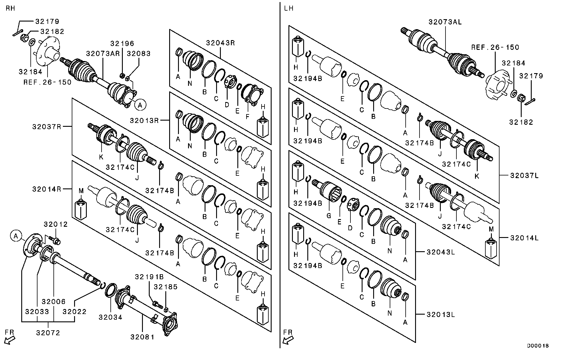 Mitsubishi 3817A318 - Kit giunti, Semiasse www.autoricambit.com