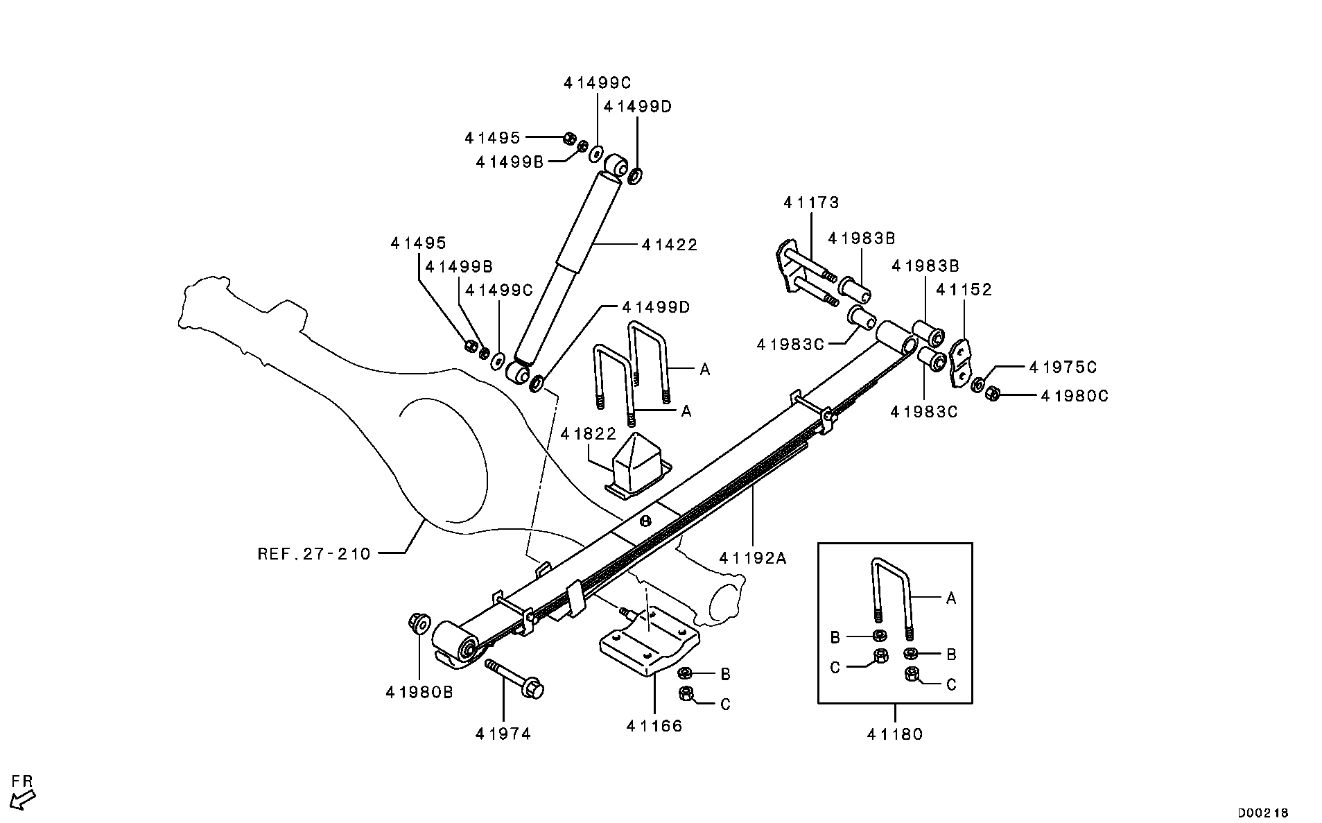 Mitsubishi 4162 A289 - Ammortizzatore www.autoricambit.com