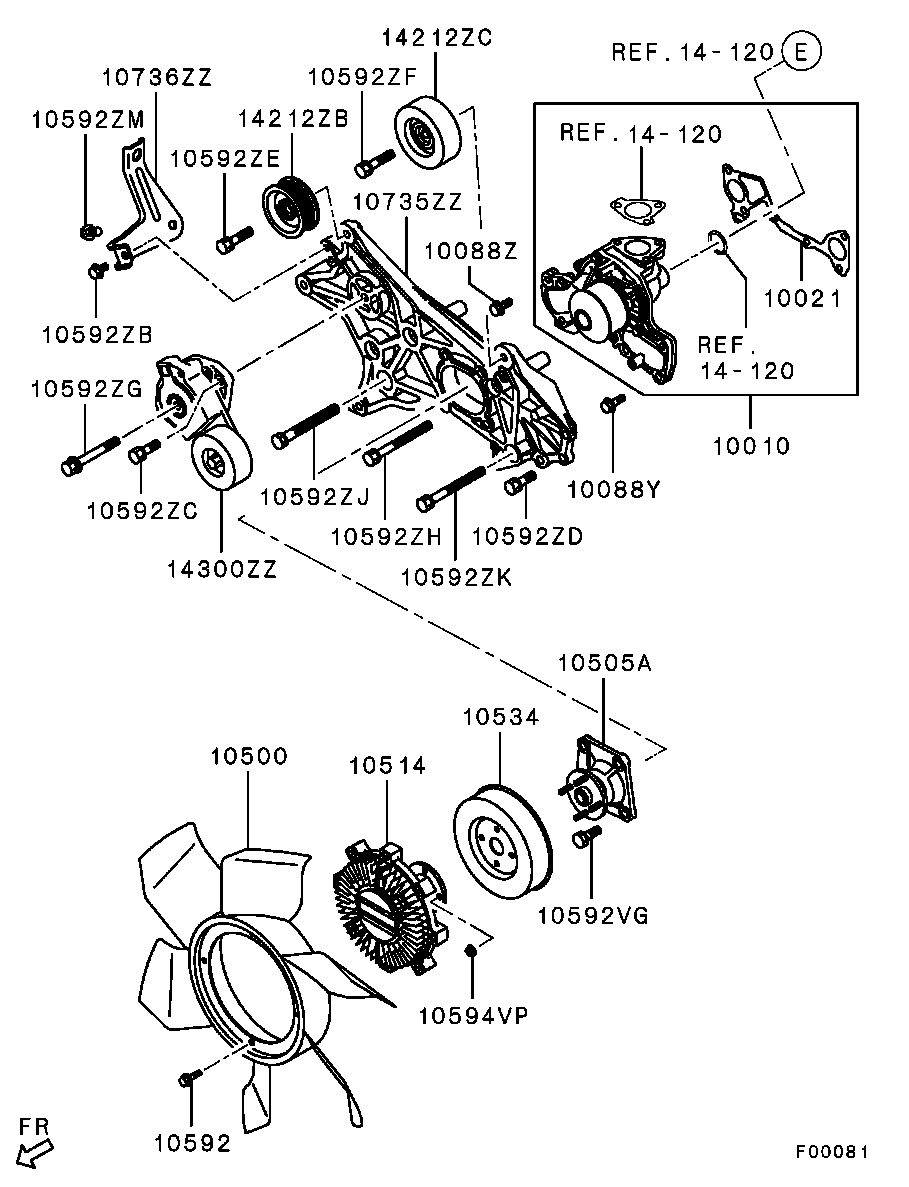 Mitsubishi MD368209 - Galoppino/Guidacinghia, Cinghia Poly-V www.autoricambit.com