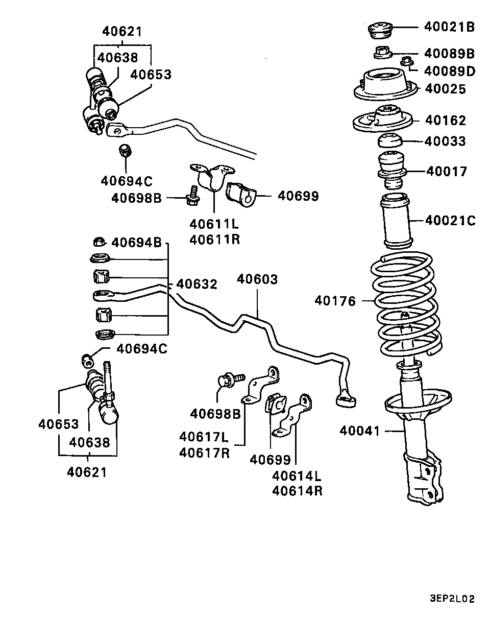 Mitsubishi MB573043 - Asta/Puntone, Stabilizzatore www.autoricambit.com