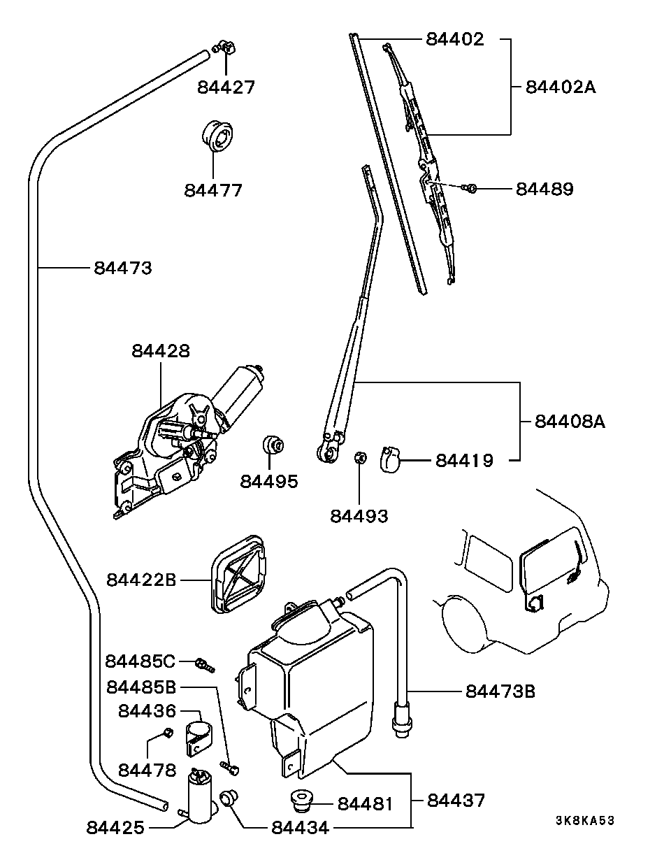 Mitsubishi MB623364 - Spazzola tergi www.autoricambit.com