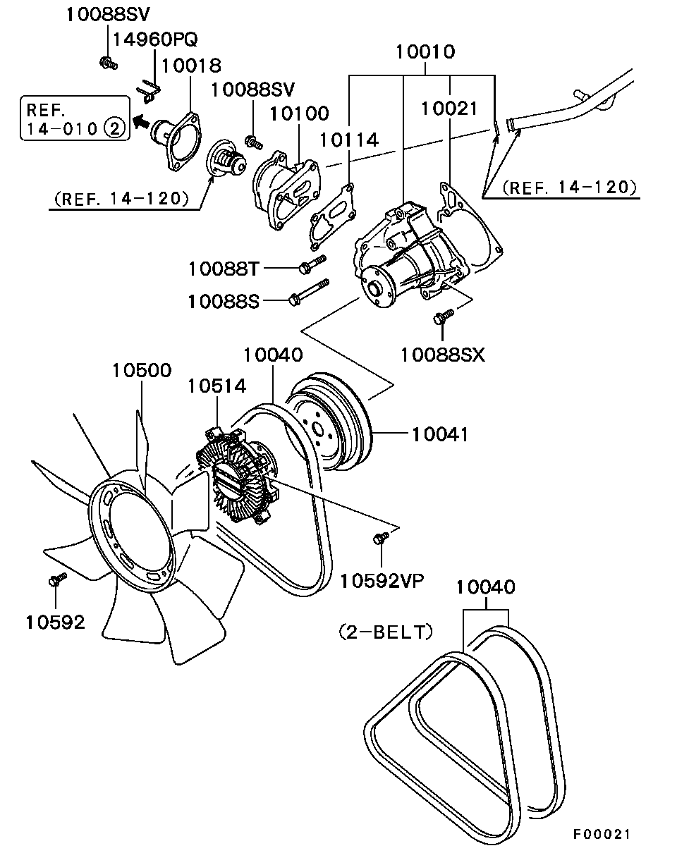 Mitsubishi MD997686 - Pompa acqua www.autoricambit.com