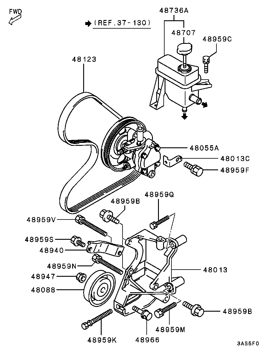 Mitsubishi MD304887 - Cinghia Poly-V www.autoricambit.com