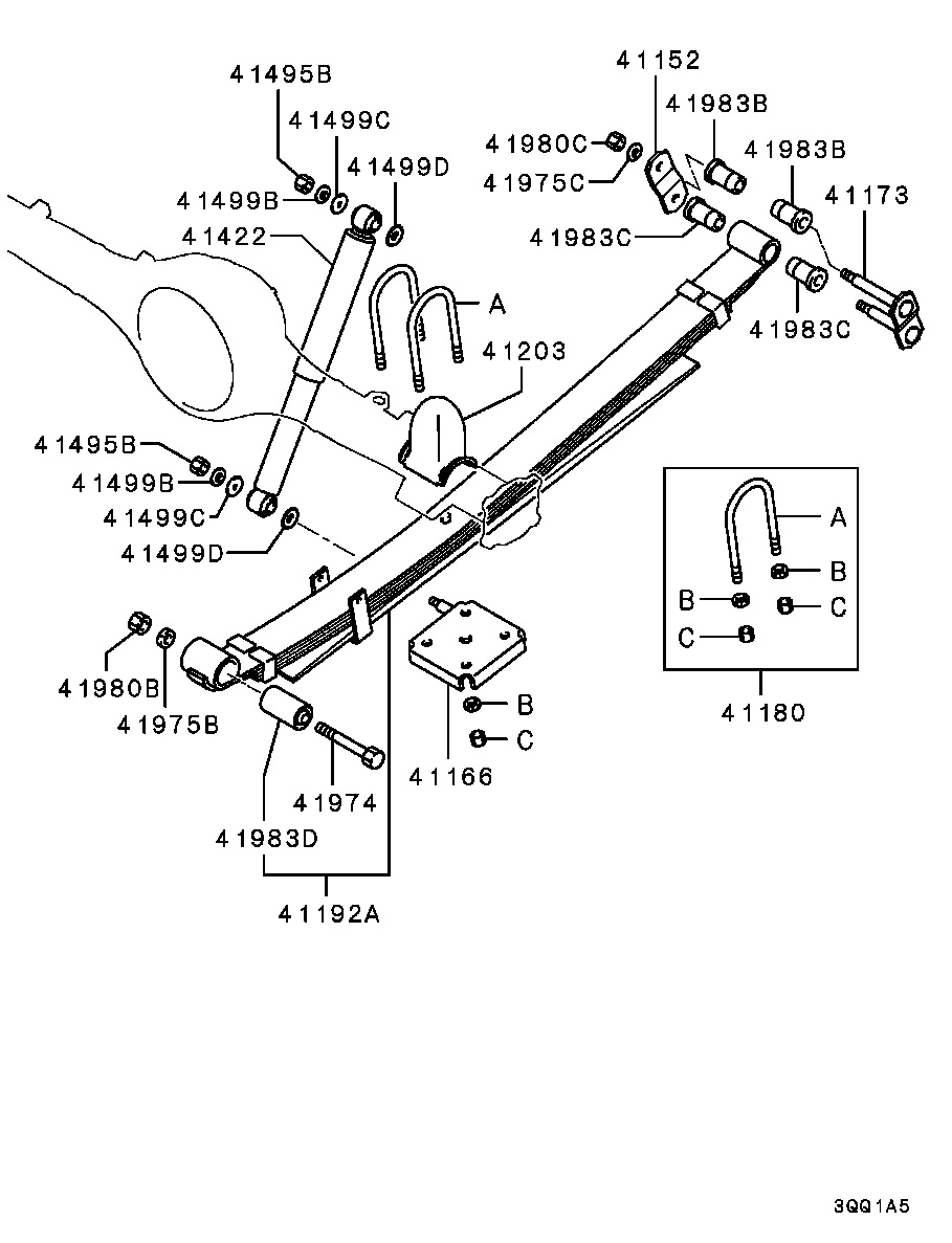 Mitsubishi MR151235 - Ammortizzatore www.autoricambit.com