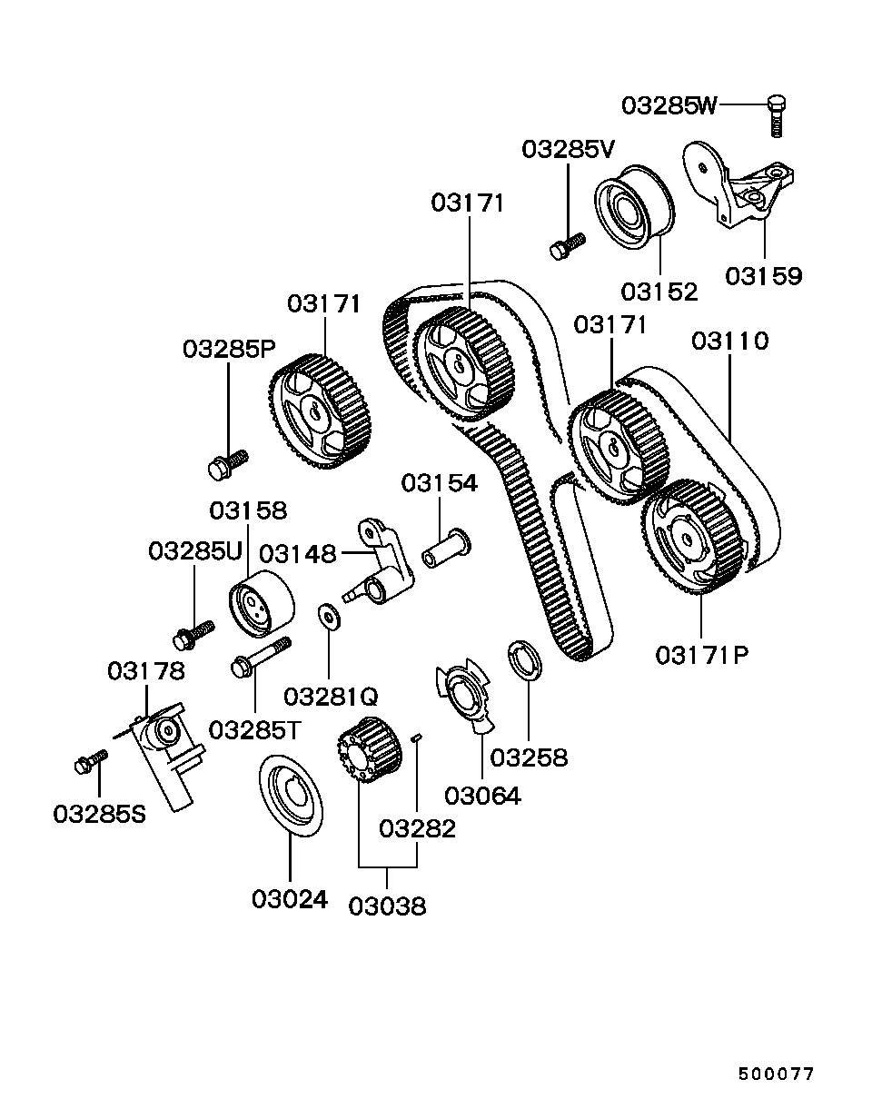 Mitsubishi MD179620 - Cinghia dentata www.autoricambit.com