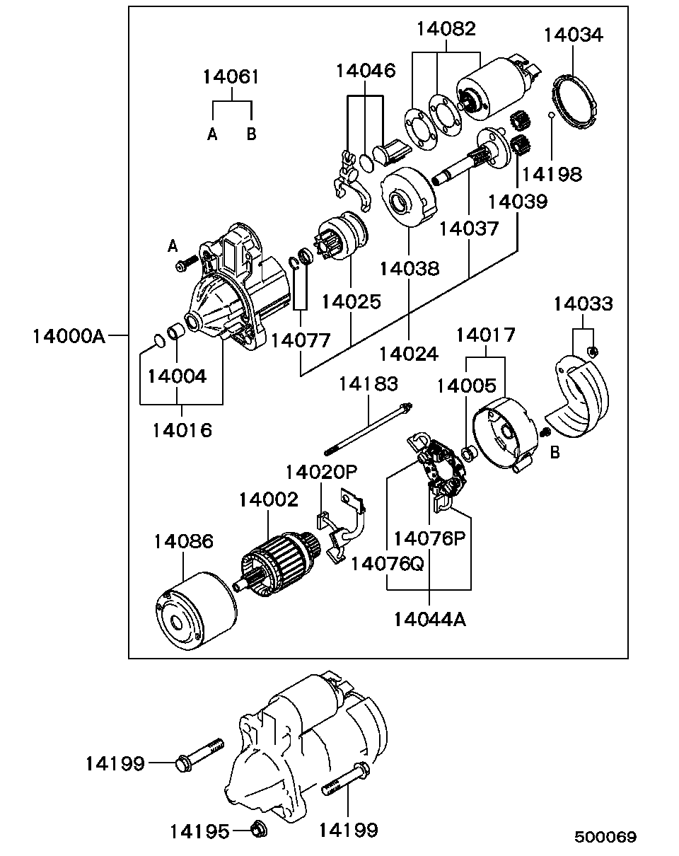 Mitsubishi MD188720 - Motorino d'avviamento www.autoricambit.com