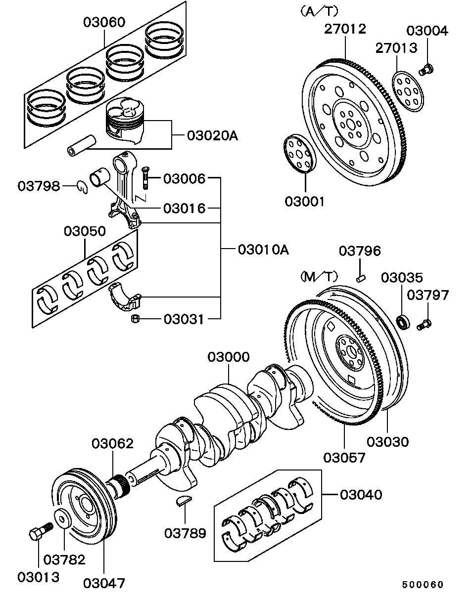 Mitsubishi MD050011 - Pistone www.autoricambit.com