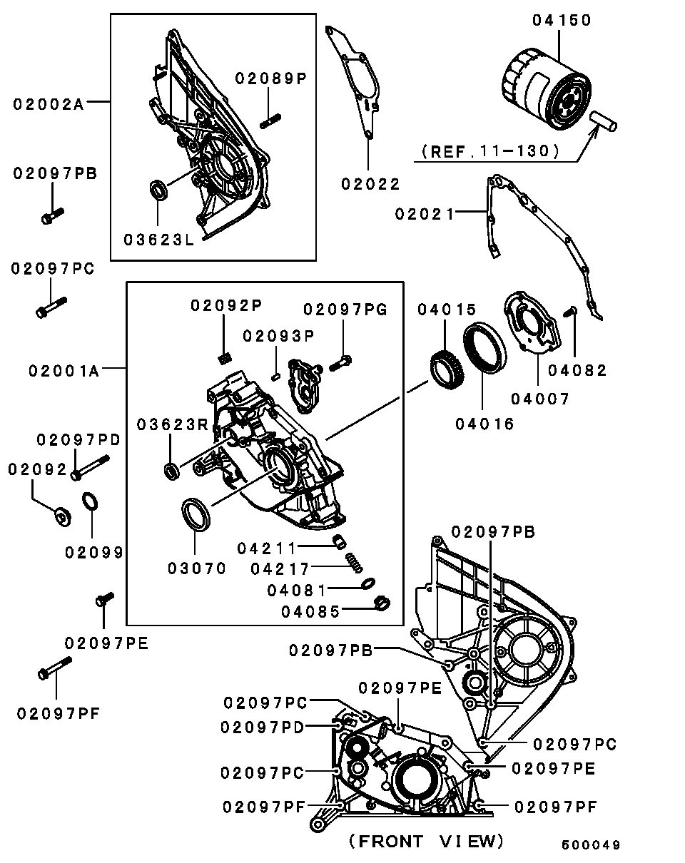 Mitsubishi MD050278 - GASKET,ENG FR LWR CASE www.autoricambit.com