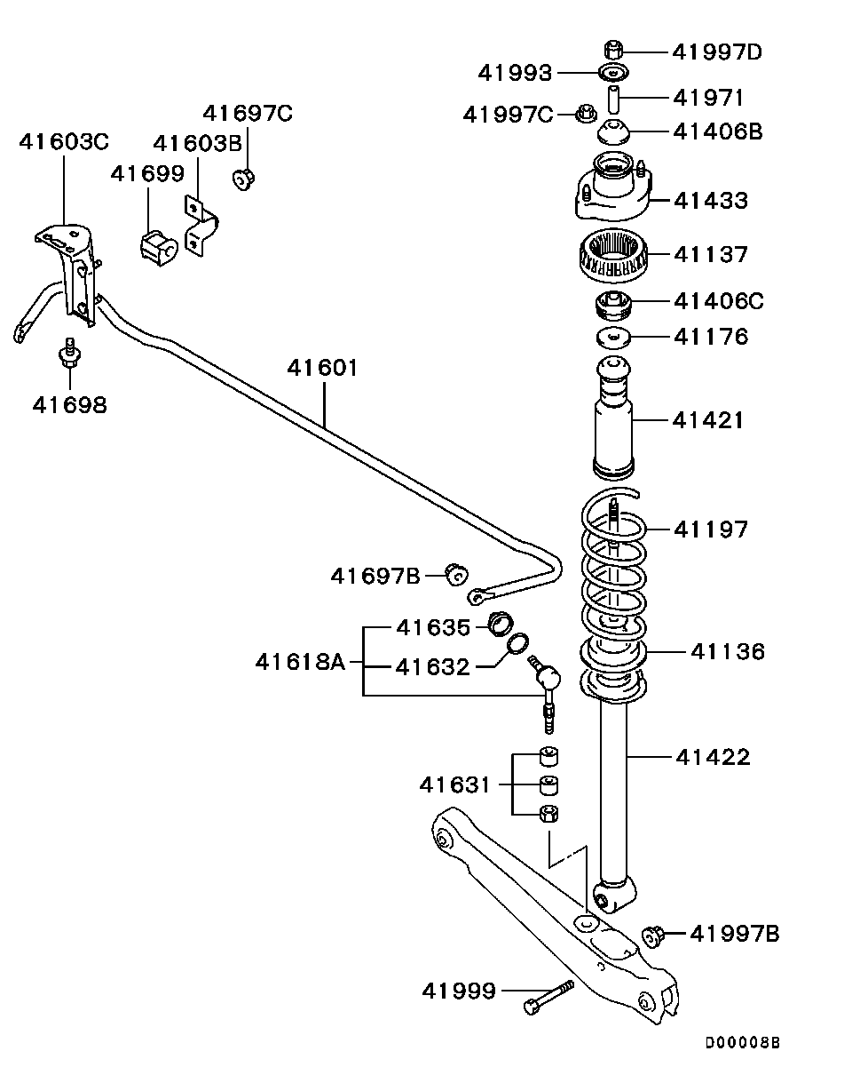 Mitsubishi 4056A037 - Asta/Puntone, Stabilizzatore www.autoricambit.com