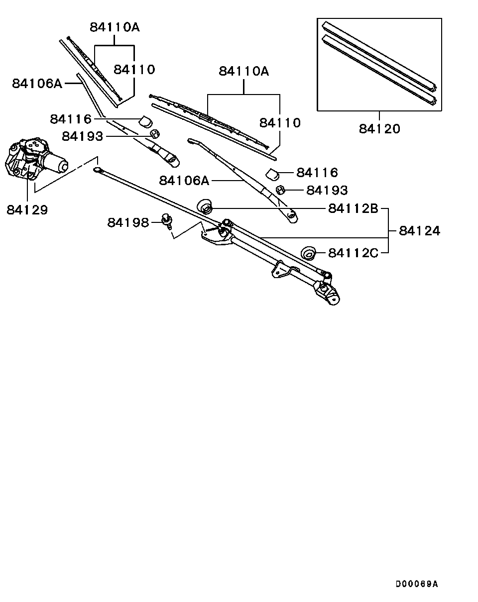 Mitsubishi MR592314 - Spazzola tergi www.autoricambit.com