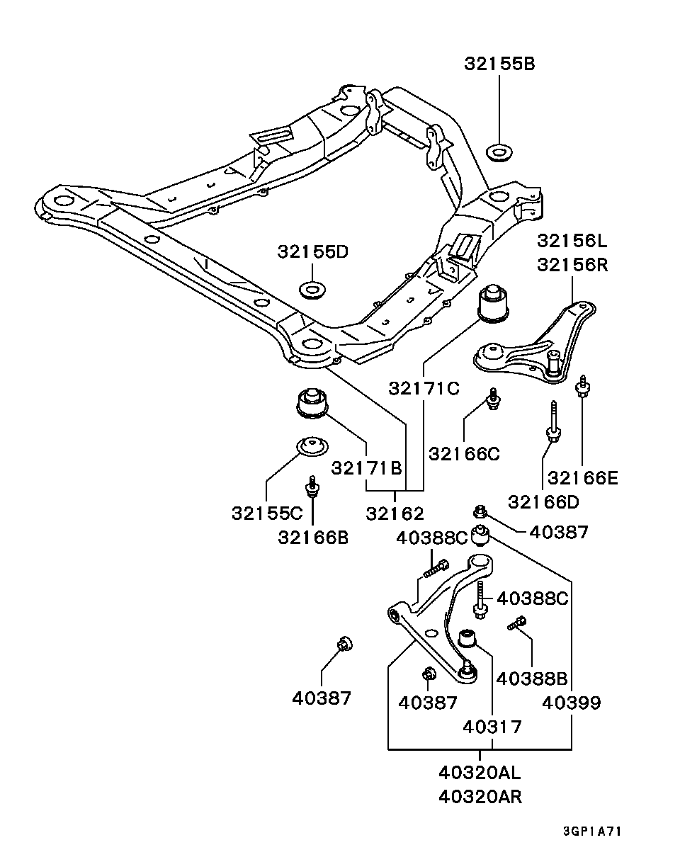 Mitsubishi MR-316052 - Sospensione a ruote indipendenti www.autoricambit.com