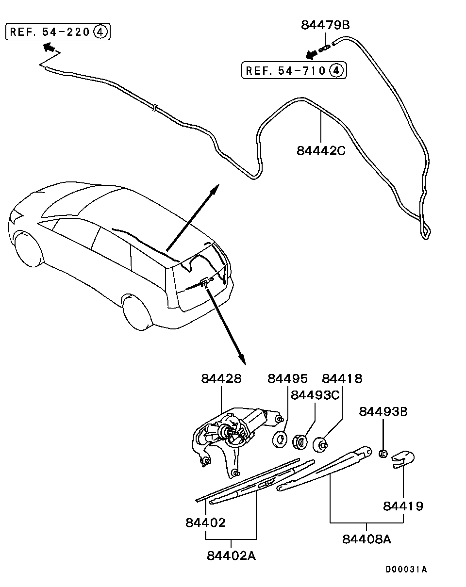 Mitsubishi MR971350 - Spazzola tergi www.autoricambit.com