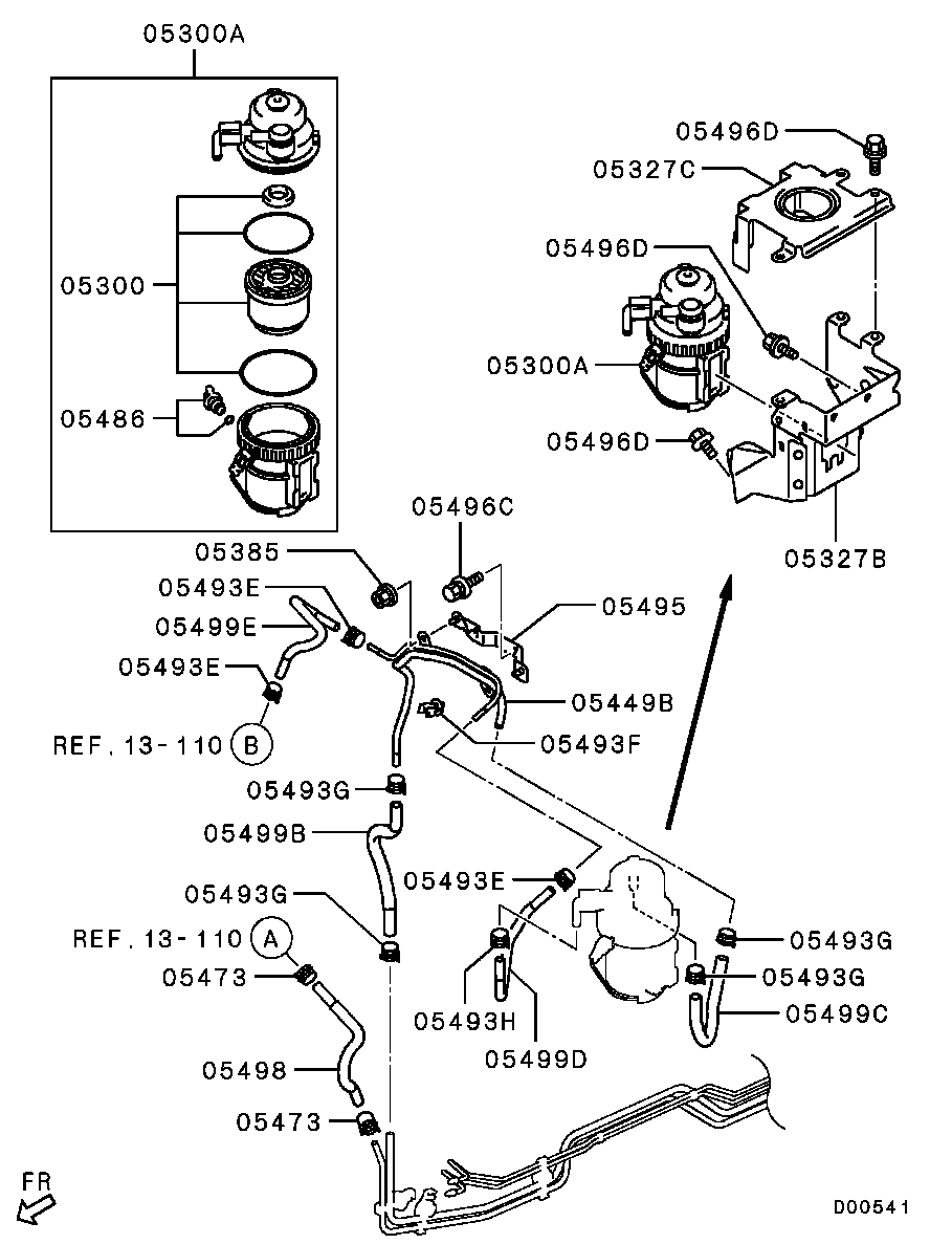 Mitsubishi 1770A053 - Filtro carburante www.autoricambit.com