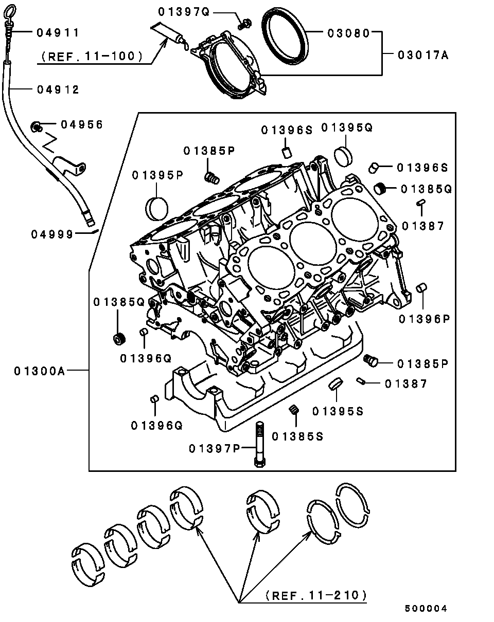 Mitsubishi MD12 0699 - Paraolio, Albero a gomiti www.autoricambit.com