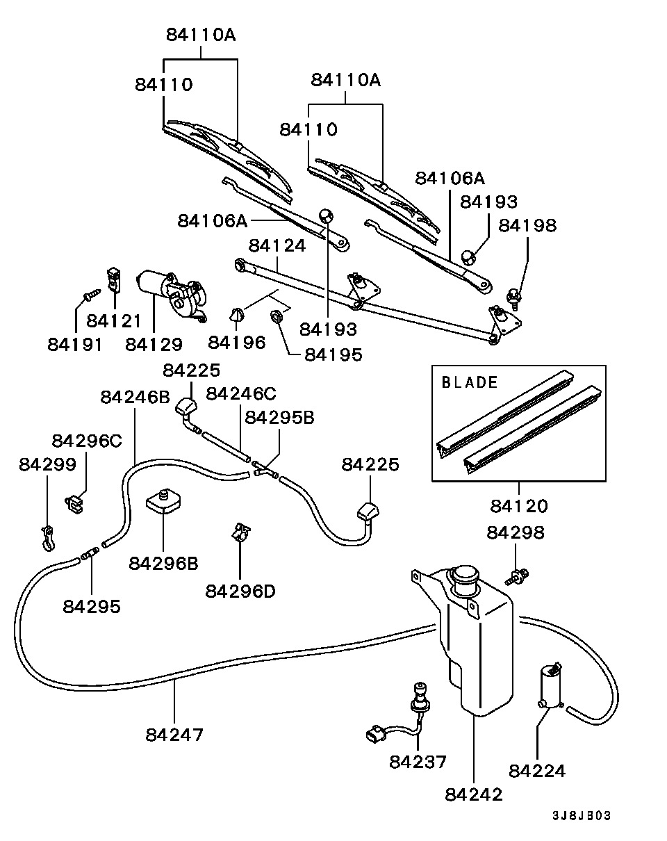 Mitsubishi MB683712 - Spazzola tergi www.autoricambit.com