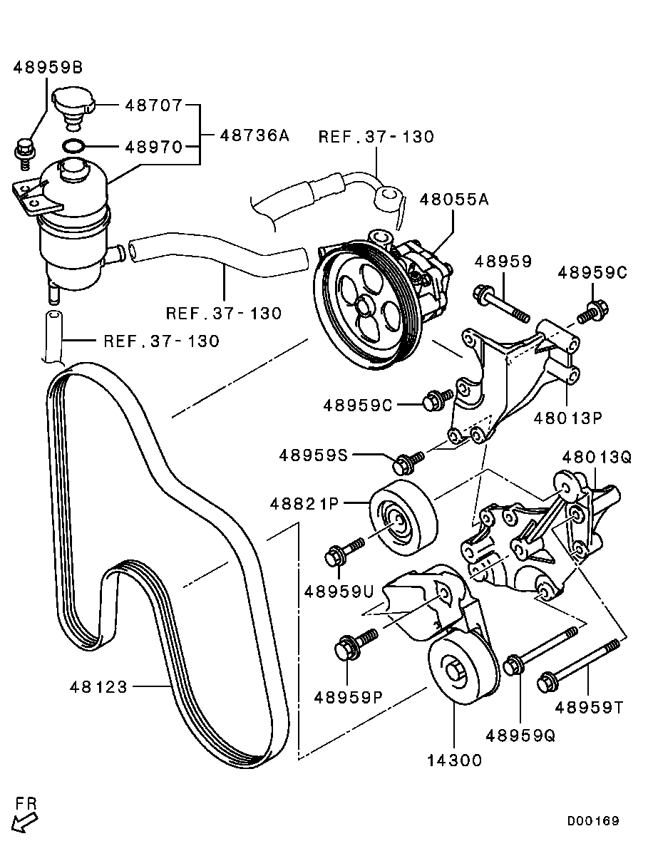 Mitsubishi MD327653 - Galoppino/Guidacinghia, Cinghia Poly-V www.autoricambit.com