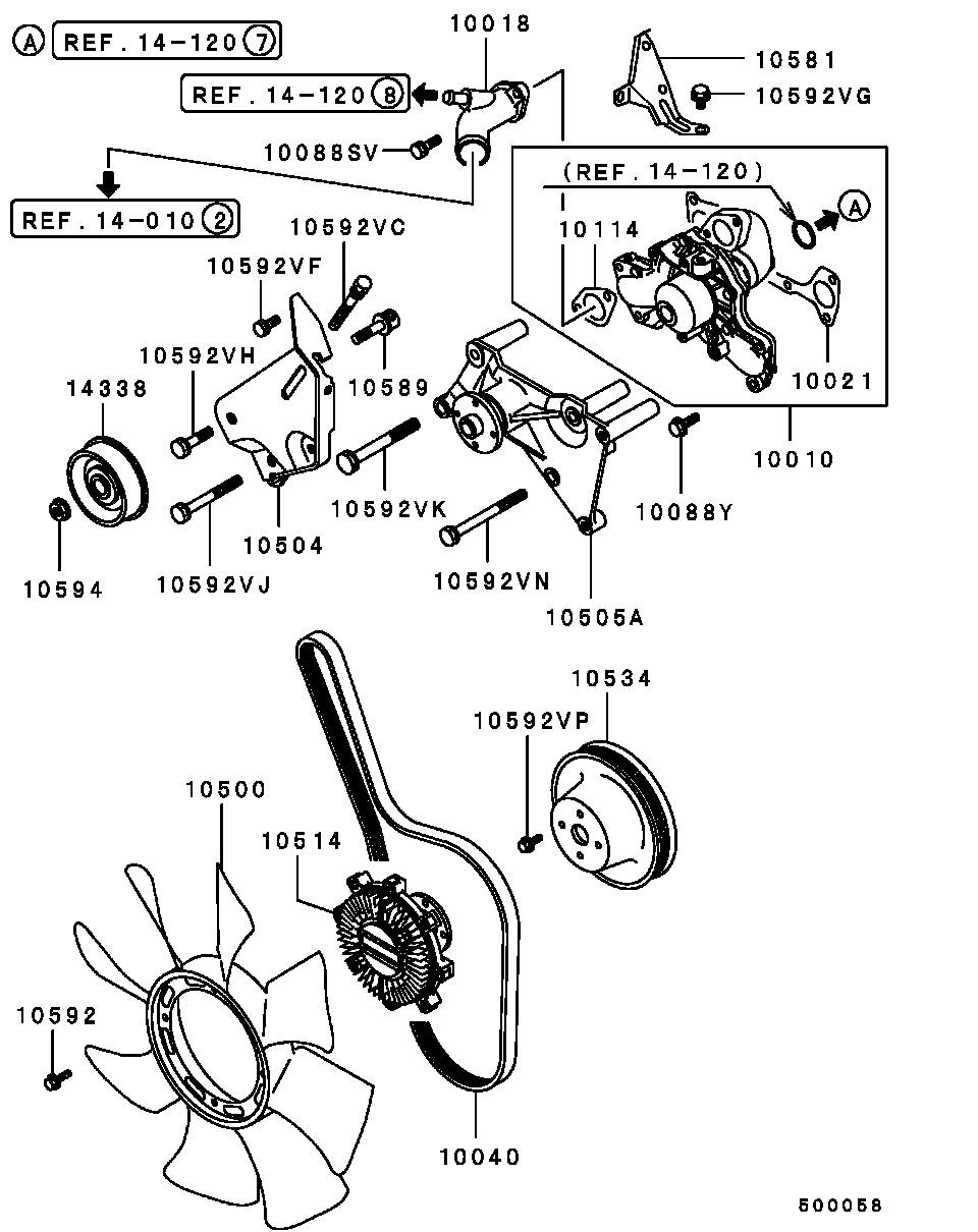 Mitsubishi MD308882 - Galoppino/Guidacinghia, Cinghia Poly-V www.autoricambit.com