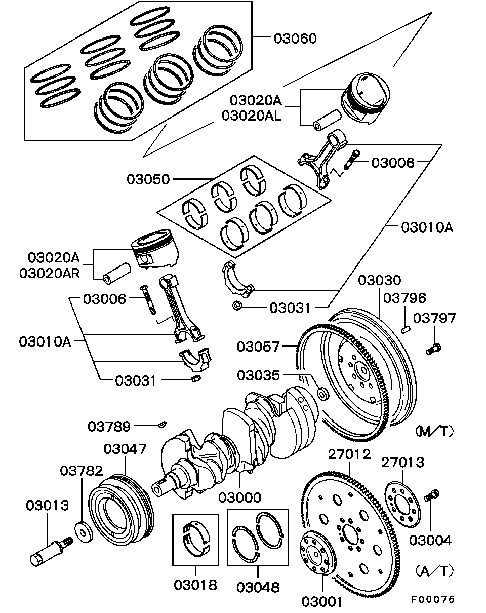 Mitsubishi MH04 0024 - Cuscinetto di guida, Frizione www.autoricambit.com