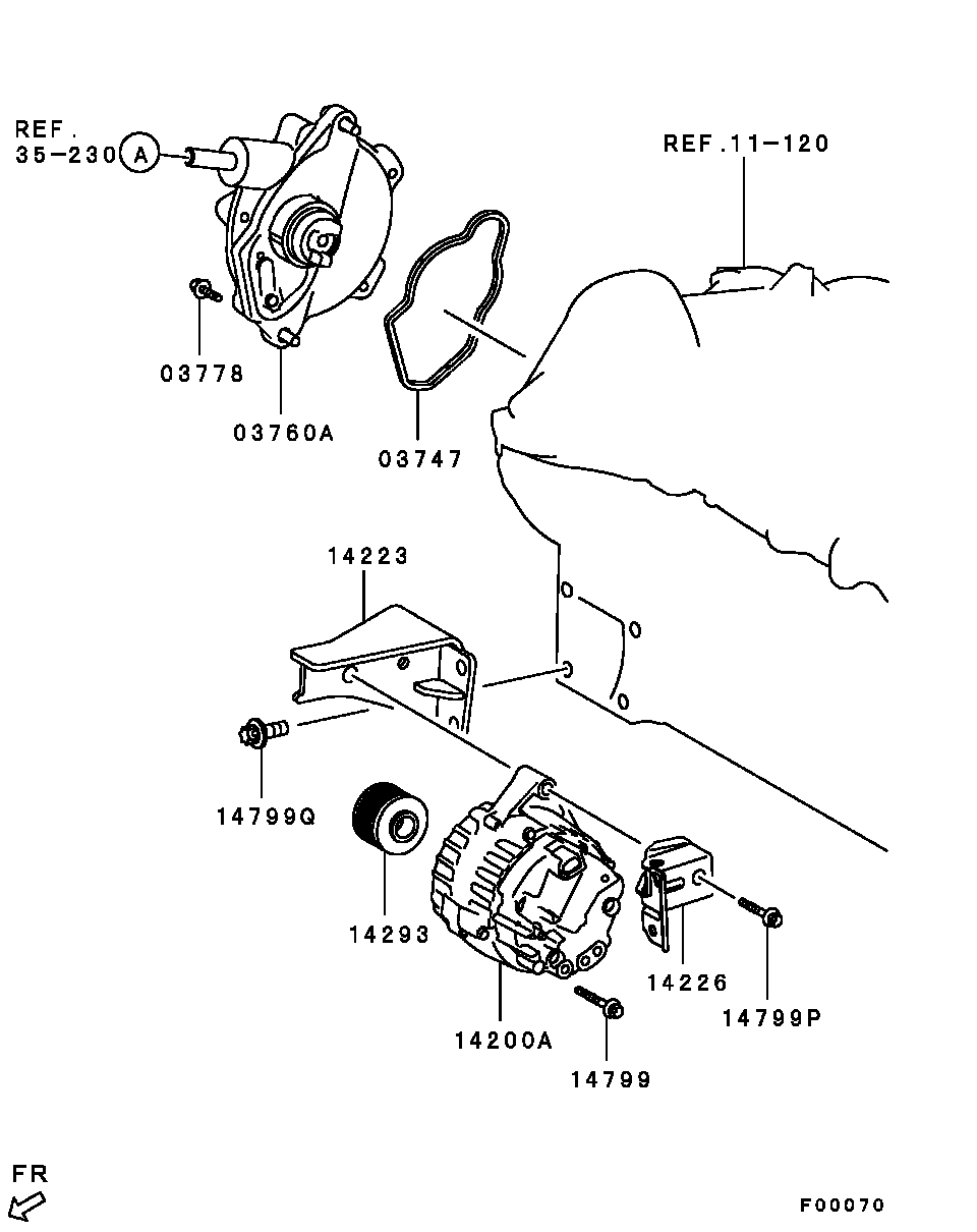 Mitsubishi MN960266 - Puleggia cinghia, Alternatore www.autoricambit.com