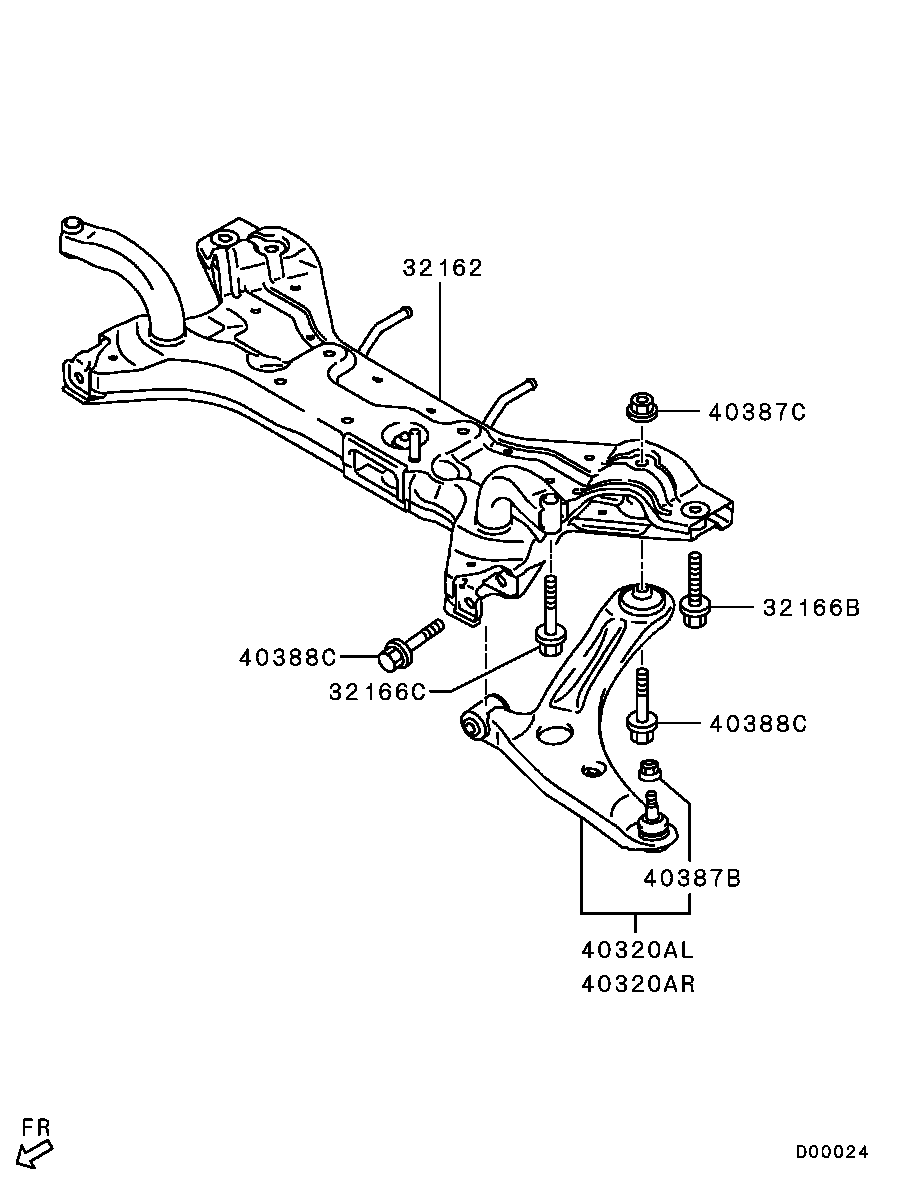 Mitsubishi 4013A135 - Sospensione a ruote indipendenti www.autoricambit.com