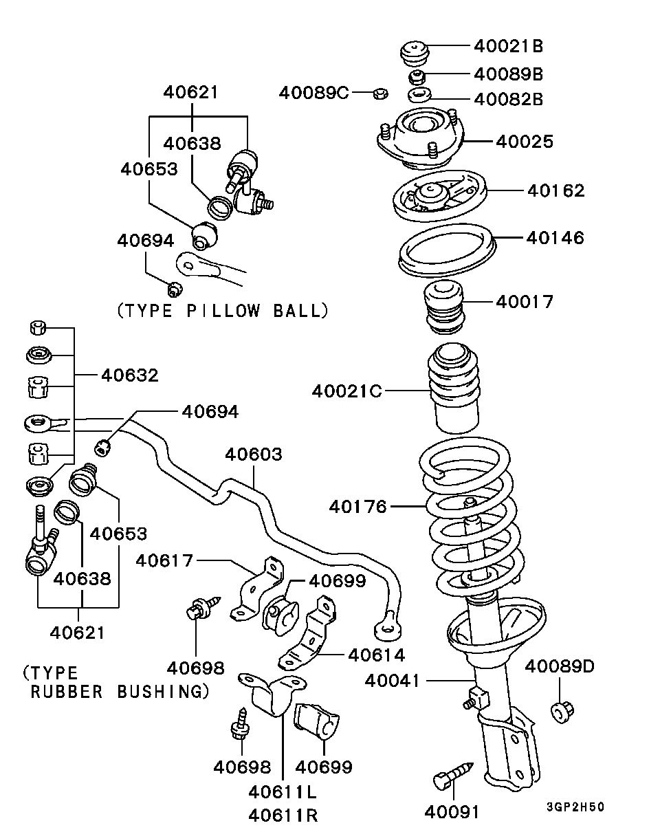 Mitsubishi MB573601 - Ammortizzatore www.autoricambit.com