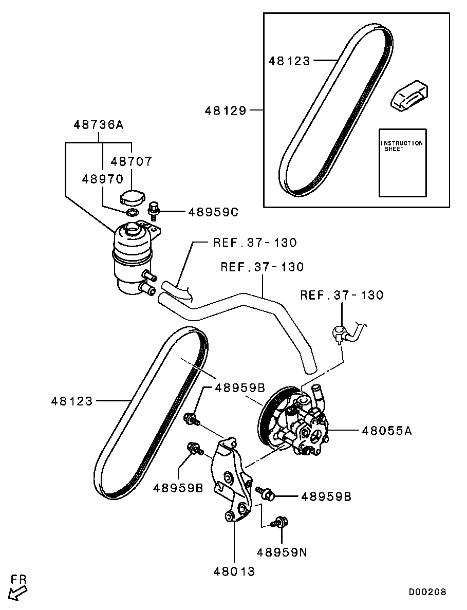 Mitsubishi 4451A112 - Cinghia Poly-V www.autoricambit.com