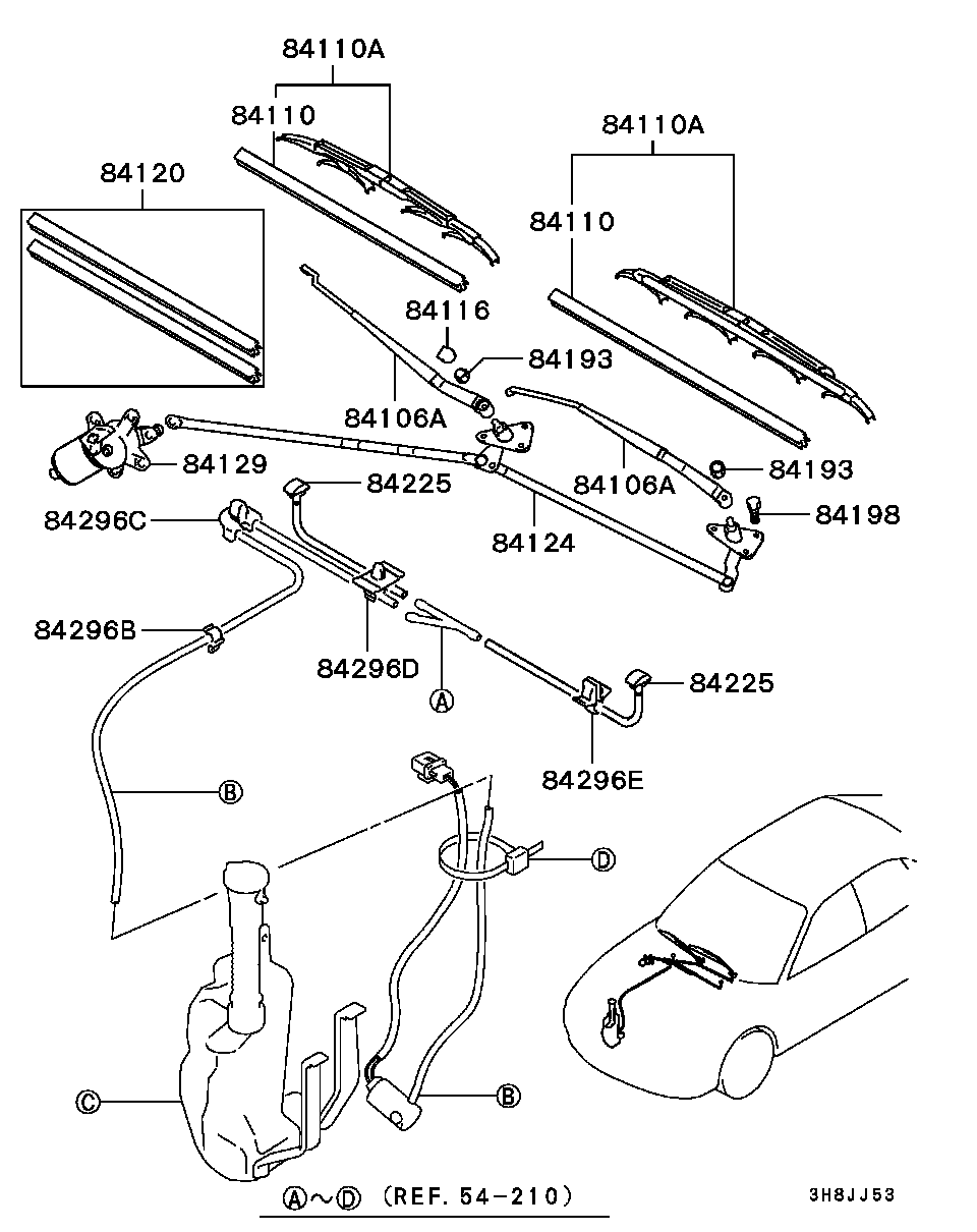 Mitsubishi MR108825 - Spazzola tergi www.autoricambit.com