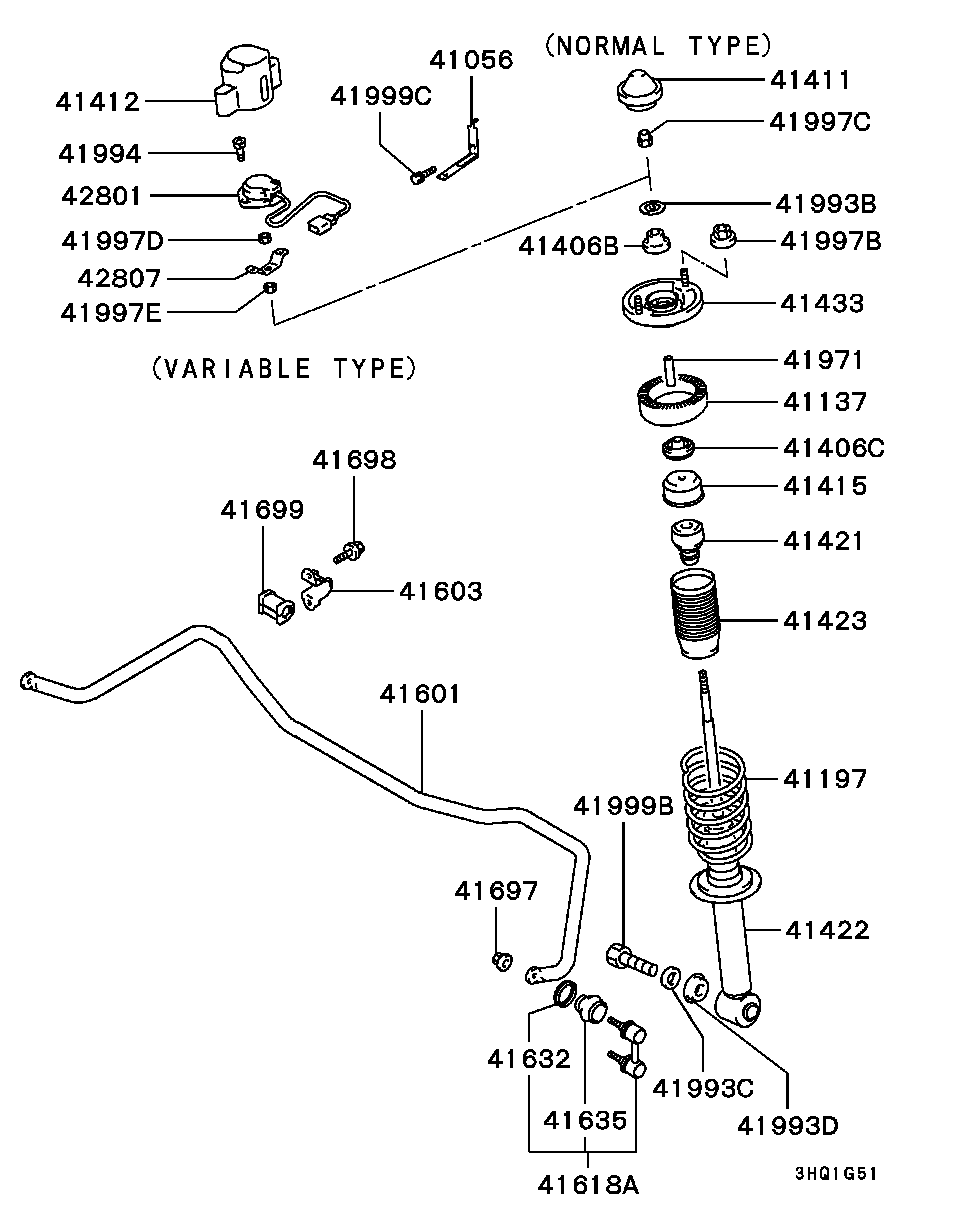 Hyundai MB892982 - Asta/Puntone, Stabilizzatore www.autoricambit.com