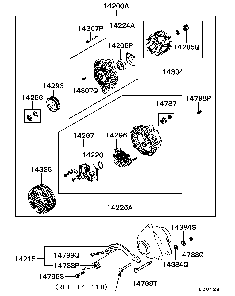 Mitsubishi MD 198164 - Alternatore www.autoricambit.com