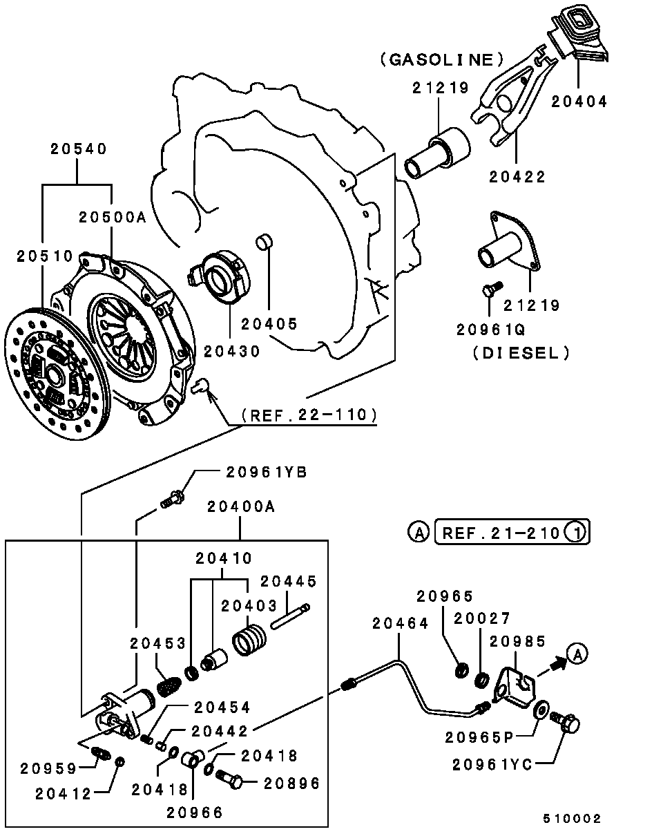 Mitsubishi M822969 - Kit frizione www.autoricambit.com