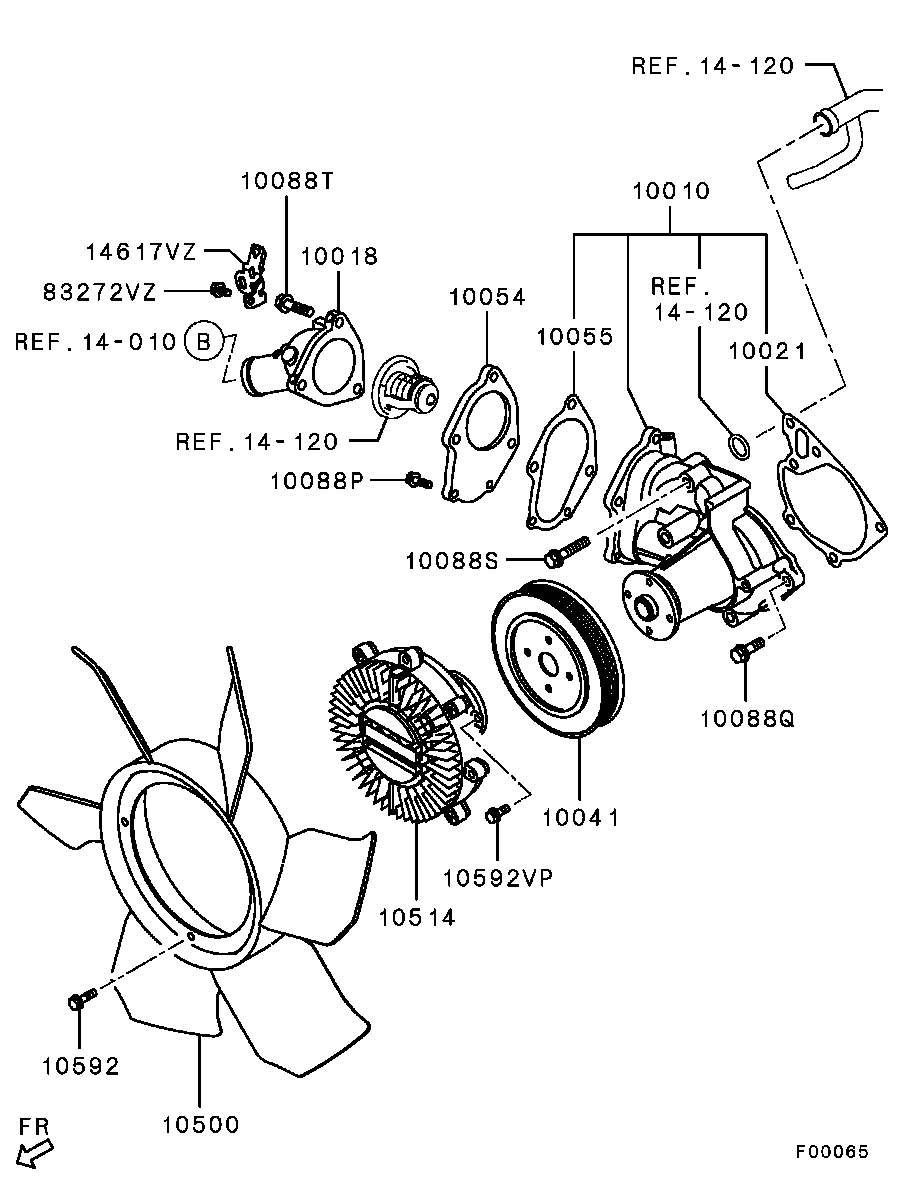 Mitsubishi 1300A045 - Pompa acqua www.autoricambit.com