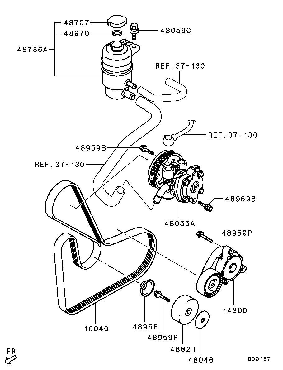 Mitsubishi 4451A059 - Cinghia Poly-V www.autoricambit.com