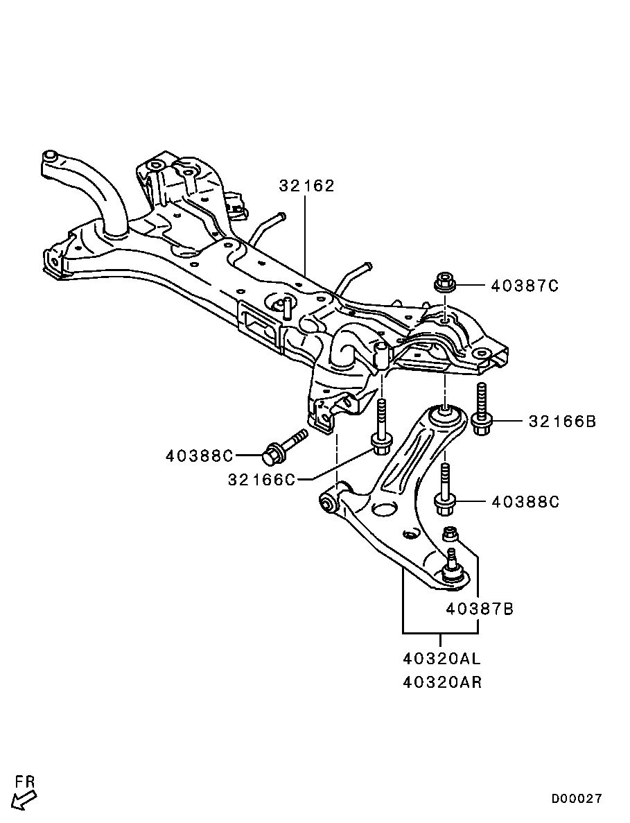 Mitsubishi 4013A169 - Sospensione a ruote indipendenti www.autoricambit.com