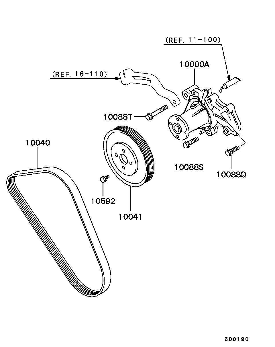 Mitsubishi MD345395 - Cinghia Poly-V www.autoricambit.com