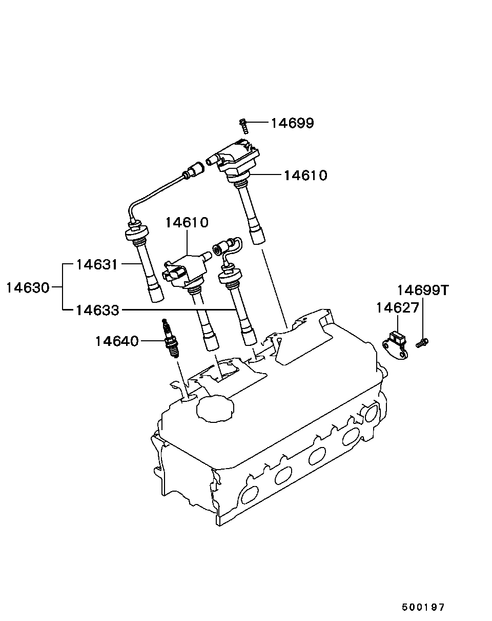 Mitsubishi MD 334 043 - Kit cavi accensione www.autoricambit.com