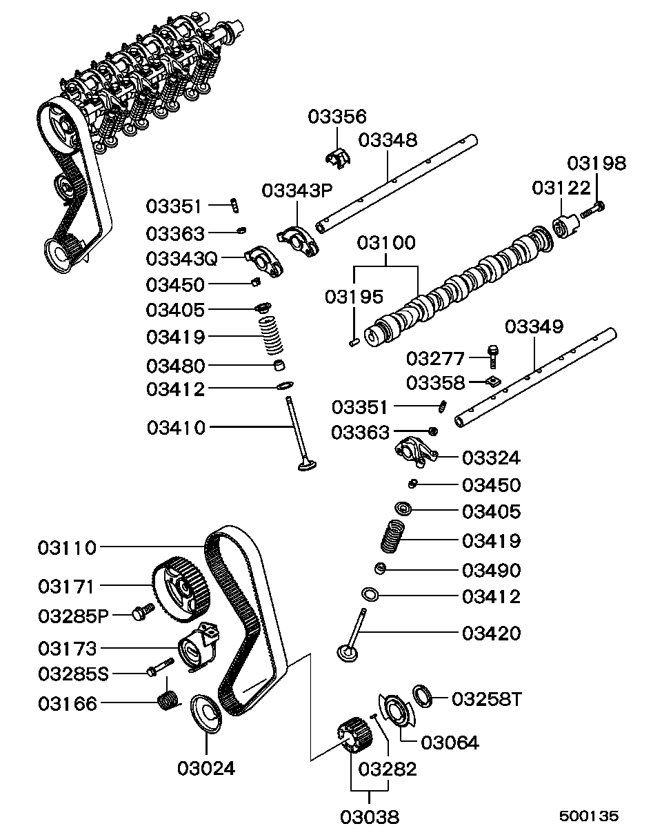 Mitsubishi MD320174 - Rullo tenditore, Cinghia dentata www.autoricambit.com