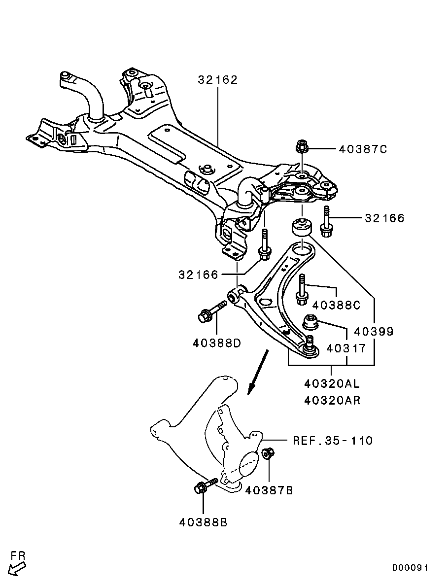 Mitsubishi 4013A428 - Sospensione a ruote indipendenti www.autoricambit.com