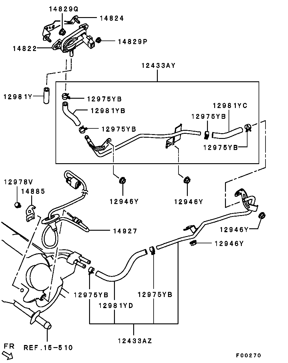 Mitsubishi 1865 A101 - Sensore, Pressione gas scarico www.autoricambit.com