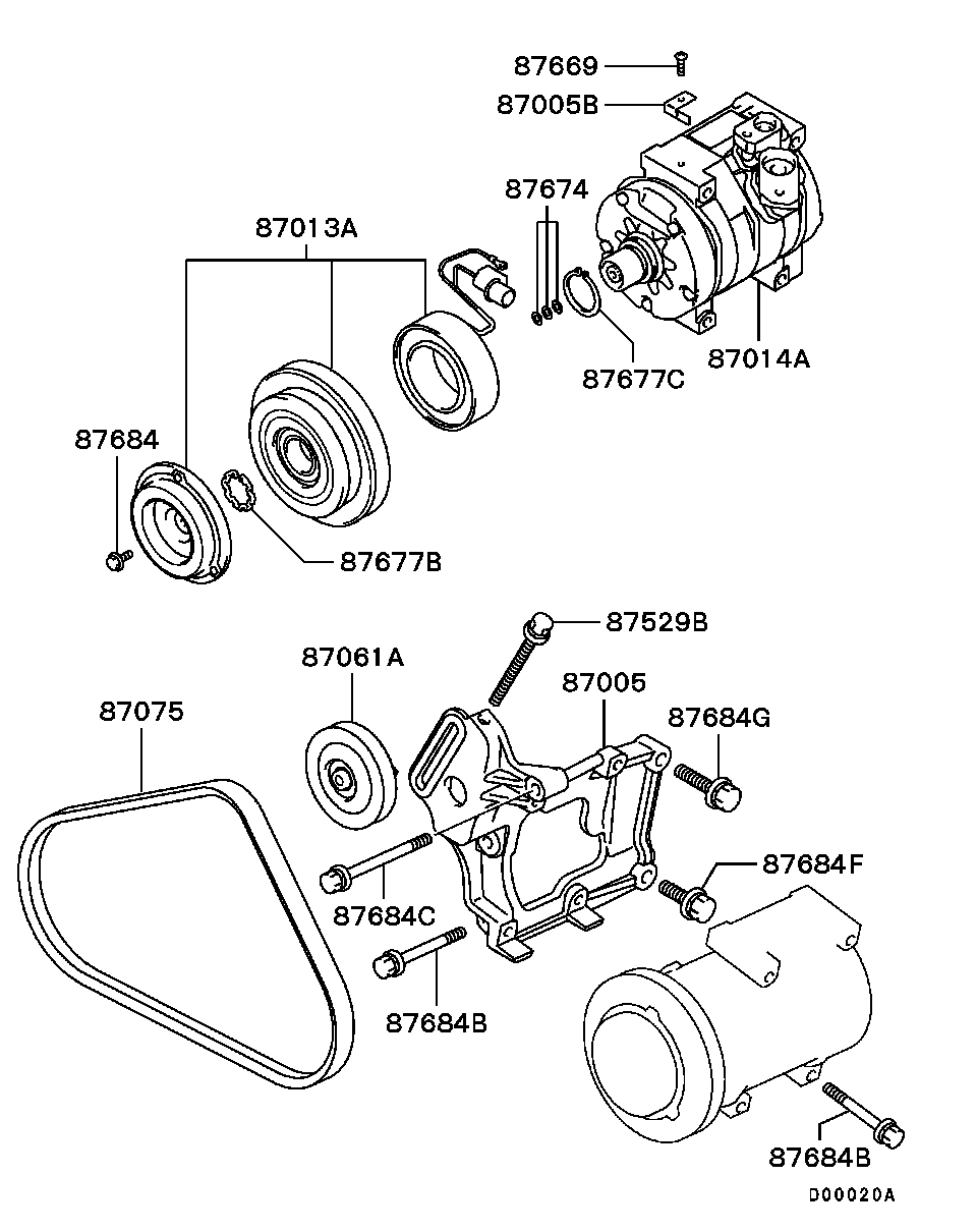 Mitsubishi MR568289 - Compressore, Climatizzatore www.autoricambit.com