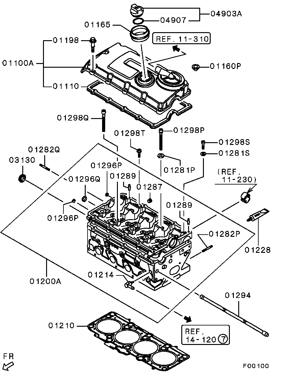 Mitsubishi MN980041 - Guarnizione, Copritestata www.autoricambit.com